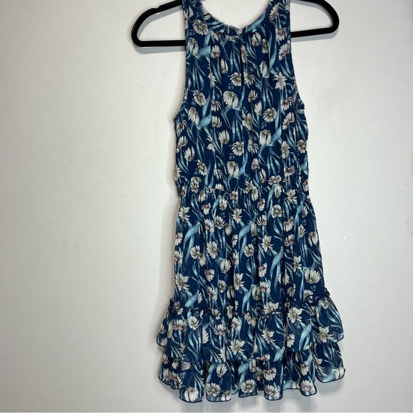Foxiedox Blue Floral Ruffle Chelsea Sleeveless Mini Dress , size M - Picture 7 of 14